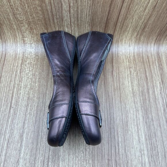 Ecco | Espresso Metallic Buckle Detail Comfort Ballet Flats EU 38 Women's 7/7.5 - Picture 6 of 7